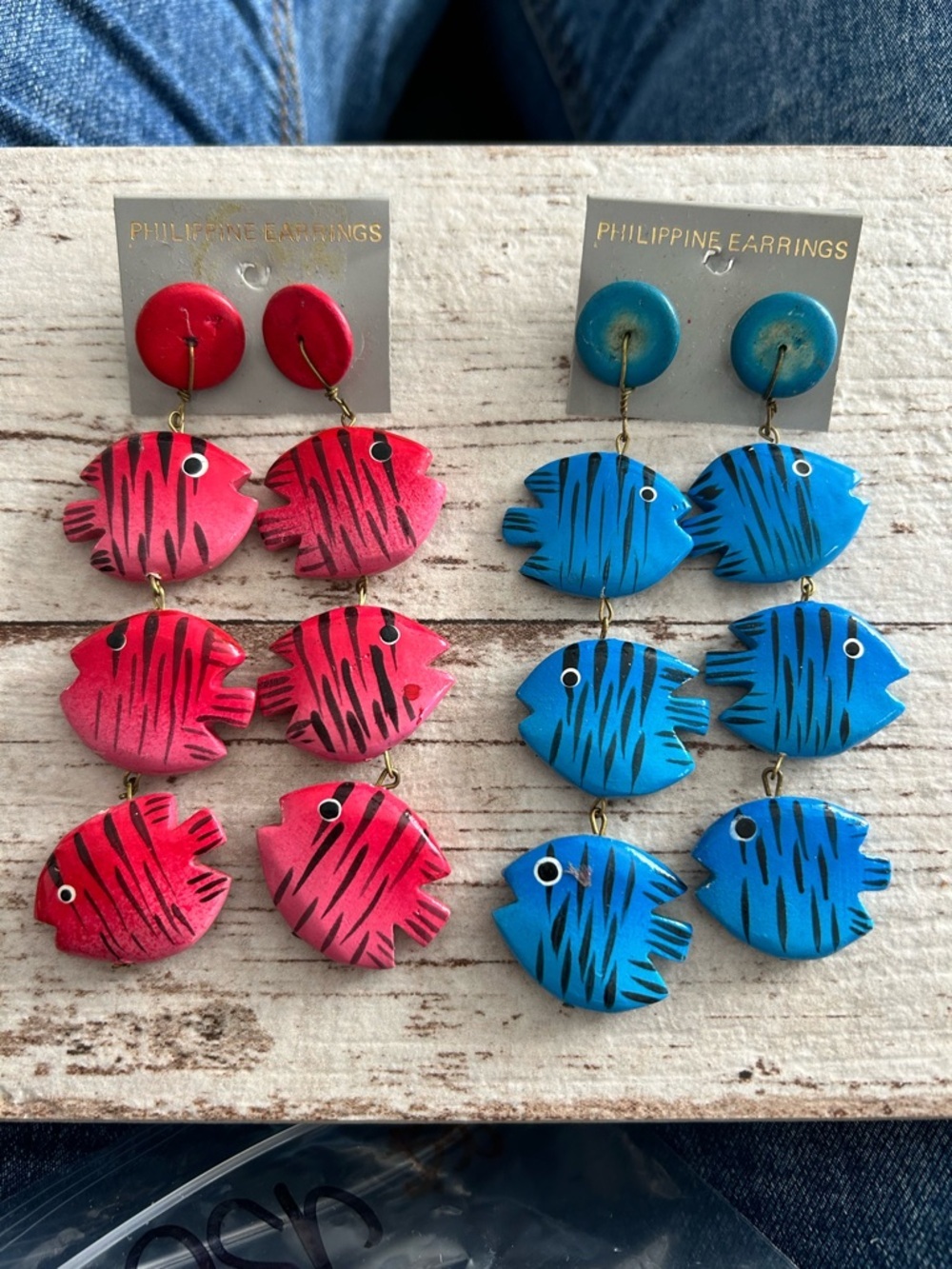 🔥$2 Handcrafted Fish Earrings - White & Orange Set